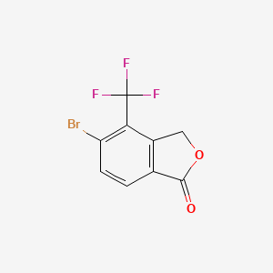 molecular formula C9H4BrF3O2 B2879773 1(3H)-异苯并呋喃酮，5-溴-4-(三氟甲基)- CAS No. 1374572-67-4
