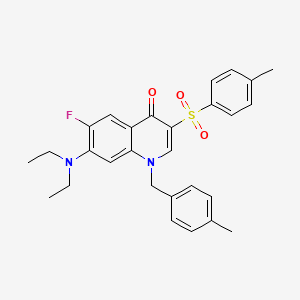 molecular formula C28H29FN2O3S B2879779 7-(二乙氨基)-6-氟-1-(4-甲基苄基)-3-甲苯磺酰基喹啉-4(1H)-酮 CAS No. 892764-80-6