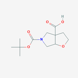 B2879782 5-[(2-Methylpropan-2-yl)oxycarbonyl]-3,4,6,6a-tetrahydro-2H-furo[2,3-c]pyrrole-3a-carboxylic acid CAS No. 2551114-77-1