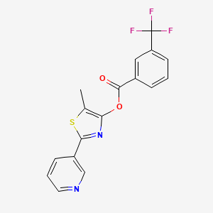 B2879783 5-Methyl-2-(3-pyridinyl)-1,3-thiazol-4-yl 3-(trifluoromethyl)benzenecarboxylate CAS No. 338399-01-2