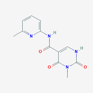 molecular formula C12H12N4O3 B2879787 3-methyl-N-(6-methylpyridin-2-yl)-2,4-dioxo-1,2,3,4-tetrahydropyrimidine-5-carboxamide CAS No. 1396760-38-5