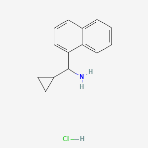molecular formula C14H16ClN B2879793 环丙基(萘-1-基)甲胺盐酸盐 CAS No. 58271-60-6