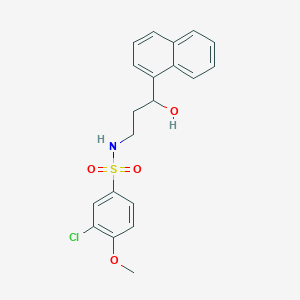 molecular formula C20H20ClNO4S B2879800 3-chloro-N-(3-hydroxy-3-(naphthalen-1-yl)propyl)-4-methoxybenzenesulfonamide CAS No. 1421499-10-6