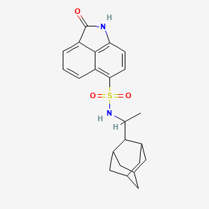 molecular formula C23H26N2O3S B2879812 N-(1-(adamantan-2-yl)ethyl)-2-oxo-1,2-dihydrobenzo[cd]indole-6-sulfonamide CAS No. 333310-94-4