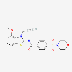 molecular formula C23H23N3O5S2 B2879817 N-(4-ethoxy-3-prop-2-ynyl-1,3-benzothiazol-2-ylidene)-4-morpholin-4-ylsulfonylbenzamide CAS No. 868377-32-6