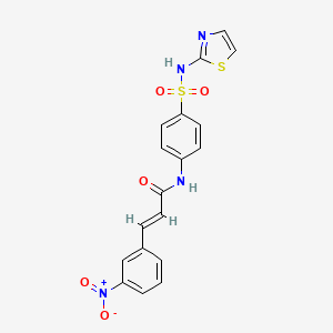 B2879834 (2E)-3-(3-nitrophenyl)-N-[4-(1,3-thiazol-2-ylsulfamoyl)phenyl]prop-2-enamide CAS No. 873307-14-3