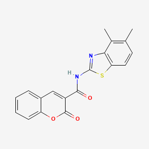 molecular formula C19H14N2O3S B2879837 N-(4,5-二甲基苯并[d]噻唑-2-基)-2-氧代-2H-色烯-3-甲酰胺 CAS No. 888409-65-2