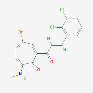 molecular formula C17H12BrCl2NO2 B287984 4-Bromo-2-[3-(2,3-dichlorophenyl)acryloyl]-7-(methylamino)-2,4,6-cycloheptatrien-1-one 