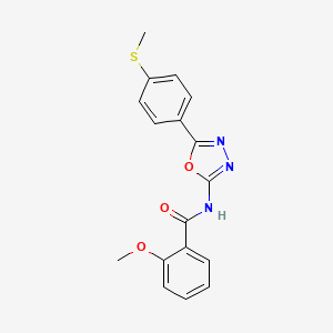 B2879855 2-methoxy-N-[5-(4-methylsulfanylphenyl)-1,3,4-oxadiazol-2-yl]benzamide CAS No. 886918-89-4