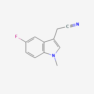molecular formula C11H9FN2 B2879880 2-(5-fluoro-1-methyl-1H-indol-3-yl)acetonitrile CAS No. 1368450-21-8
