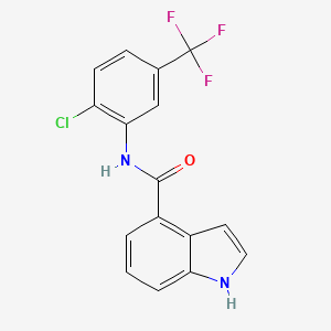 N-[2-Chloro-5-(trifluoromethyl)phenyl]-1H-indole-4-carboxamide
