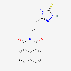 molecular formula C18H16N4O2S B2879883 2-[3-(4-methyl-5-sulfanylidene-1H-1,2,4-triazol-3-yl)propyl]benzo[de]isoquinoline-1,3-dione CAS No. 610276-11-4