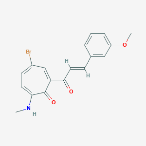 4-Bromo-2-[3-(3-methoxyphenyl)acryloyl]-7-(methylamino)-2,4,6-cycloheptatrien-1-one
