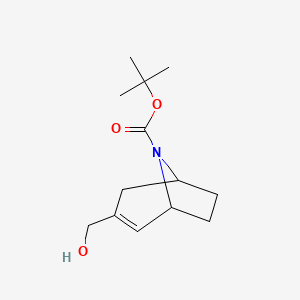 molecular formula C13H21NO3 B2879895 叔丁基 3-(羟甲基)-8-氮杂双环[3.2.1]辛-2-烯-8-羧酸酯 CAS No. 2138186-98-6