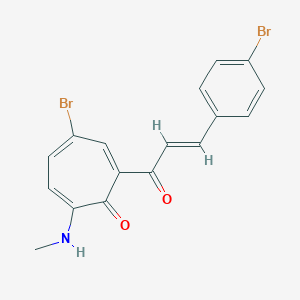 molecular formula C17H13Br2NO2 B287990 4-Bromo-2-[3-(4-bromophenyl)acryloyl]-7-(methylamino)-2,4,6-cycloheptatrien-1-one 