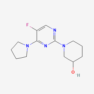 molecular formula C13H19FN4O B2879900 1-(5-氟-4-(吡咯烷-1-基)嘧啶-2-基)哌啶-3-醇 CAS No. 2034431-40-6