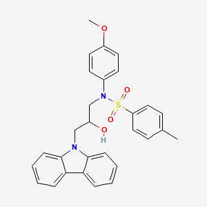molecular formula C29H28N2O4S B2879922 N-[3-(9H-carbazol-9-yl)-2-hydroxypropyl]-N-(4-methoxyphenyl)-4-methylbenzenesulfonamide CAS No. 309928-50-5