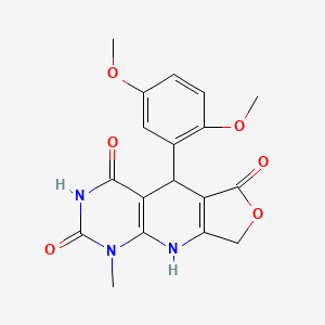 8-(2,5-Dimethoxyphenyl)-13-methyl-5-oxa-2,11,13-triazatricyclo[7.4.0.03,7]trideca-1(9),3(7)-diene-6,10,12-trione