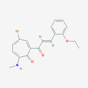molecular formula C19H18BrNO3 B287996 4-Bromo-2-[3-(2-ethoxyphenyl)acryloyl]-7-(methylamino)-2,4,6-cycloheptatrien-1-one 