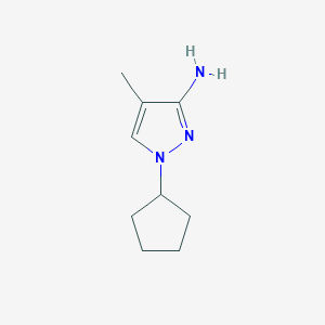 molecular formula C9H15N3 B2879969 1-cyclopentyl-4-methyl-1H-pyrazol-3-amine CAS No. 1174830-52-4