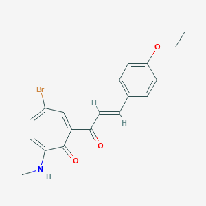 molecular formula C19H18BrNO3 B287997 4-Bromo-2-[3-(4-ethoxyphenyl)acryloyl]-7-(methylamino)-2,4,6-cycloheptatrien-1-one 