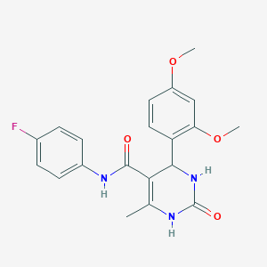 molecular formula C20H20FN3O4 B2879985 4-(2,4-dimethoxyphenyl)-N-(4-fluorophenyl)-6-methyl-2-oxo-1,2,3,4-tetrahydropyrimidine-5-carboxamide CAS No. 537679-04-2