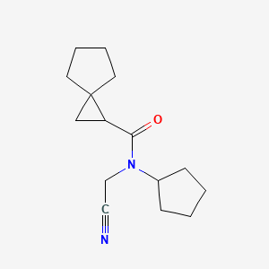 molecular formula C15H22N2O B2879991 N-(氰基甲基)-N-环戊基螺[2.4]庚烷-2-甲酰胺 CAS No. 1384672-01-8