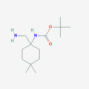 molecular formula C14H28N2O2 B2879997 叔丁基 N-[1-(氨基甲基)-4,4-二甲基环己基]氨基甲酸酯 CAS No. 1998236-29-5