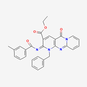 molecular formula C29H24N4O4 B2879999 (Z)-乙基 1-苄基-2-((3-甲基苯甲酰)亚氨基)-5-氧代-2,5-二氢-1H-二吡啶并[1,2-a:2',3'-d]嘧啶-3-羧酸酯 CAS No. 534581-23-2