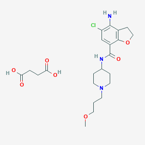 molecular formula C18H26ClN3O3.C4H6O4 B000288 普鲁卡洛匹德琥珀酸盐 CAS No. 179474-85-2