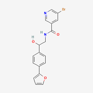 molecular formula C18H15BrN2O3 B2880002 5-bromo-N-{2-[4-(furan-2-yl)phenyl]-2-hydroxyethyl}pyridine-3-carboxamide CAS No. 2097891-22-8