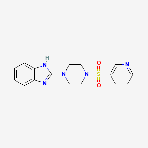 molecular formula C16H17N5O2S B2880015 2-(4-(pyridin-3-ylsulfonyl)piperazin-1-yl)-1H-benzo[d]imidazole CAS No. 1207042-49-6