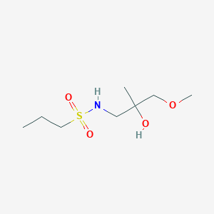 molecular formula C8H19NO4S B2880017 N-(2-hydroxy-3-methoxy-2-methylpropyl)propane-1-sulfonamide CAS No. 1334376-54-3