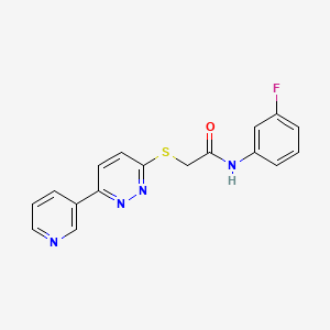 N-(3-fluorophenyl)-2-(6-pyridin-3-ylpyridazin-3-yl)sulfanylacetamide