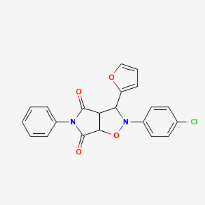 2-(4-chlorophenyl)-3-(2-furyl)-5-phenyldihydro-2H-pyrrolo[3,4-d]isoxazole-4,6(3H,5H)-dione