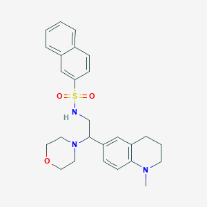 N-(2-(1-methyl-1,2,3,4-tetrahydroquinolin-6-yl)-2-morpholinoethyl)naphthalene-2-sulfonamide