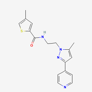4-methyl-N-(2-(5-methyl-3-(pyridin-4-yl)-1H-pyrazol-1-yl)ethyl)thiophene-2-carboxamide
