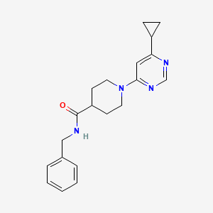 molecular formula C20H24N4O B2880034 N-benzyl-1-(6-cyclopropylpyrimidin-4-yl)piperidine-4-carboxamide CAS No. 1787918-16-4