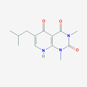 molecular formula C13H17N3O3 B2880036 5-hydroxy-6-isobutyl-1,3-dimethylpyrido[2,3-d]pyrimidine-2,4(1H,3H)-dione CAS No. 1105195-94-5