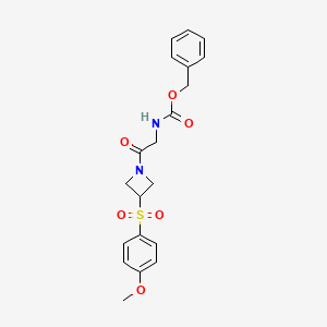 molecular formula C20H22N2O6S B2880041 苄基(2-(3-((4-甲氧苯基)磺酰基)氮杂环丁-1-基)-2-氧代乙基)氨基甲酸酯 CAS No. 1797844-47-3