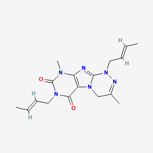 molecular formula C17H22N6O2 B2880042 1,7-di((E)-but-2-en-1-yl)-3,9-dimethyl-7,9-dihydro-[1,2,4]triazino[3,4-f]purine-6,8(1H,4H)-dione CAS No. 919027-43-3