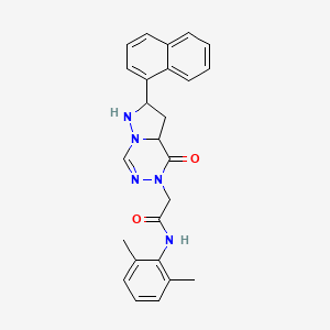 molecular formula C25H21N5O2 B2880047 N-(2,6-二甲基苯基)-2-[2-(萘-1-基)-4-氧代-4H,5H-吡唑并[1,5-d][1,2,4]三嗪-5-基]乙酰胺 CAS No. 1326902-16-2