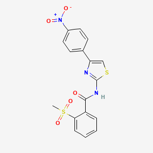 B2880059 2-(methylsulfonyl)-N-(4-(4-nitrophenyl)thiazol-2-yl)benzamide CAS No. 898451-93-9