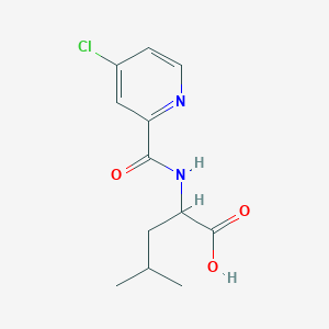 molecular formula C12H15ClN2O3 B2880064 2-[(4-Chloropyridin-2-yl)formamido]-4-methylpentanoic acid CAS No. 1396963-88-4