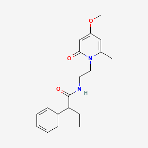 B2880065 N-(2-(4-methoxy-6-methyl-2-oxopyridin-1(2H)-yl)ethyl)-2-phenylbutanamide CAS No. 2034246-22-3