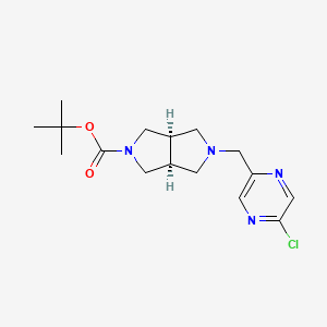 B2880069 Tert-butyl (3aS,6aR)-2-[(5-chloropyrazin-2-yl)methyl]-1,3,3a,4,6,6a-hexahydropyrrolo[3,4-c]pyrrole-5-carboxylate CAS No. 2377004-29-8