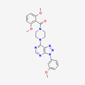 molecular formula C24H25N7O4 B2880070 (2,6-dimethoxyphenyl)(4-(3-(3-methoxyphenyl)-3H-[1,2,3]triazolo[4,5-d]pyrimidin-7-yl)piperazin-1-yl)methanone CAS No. 920206-21-9