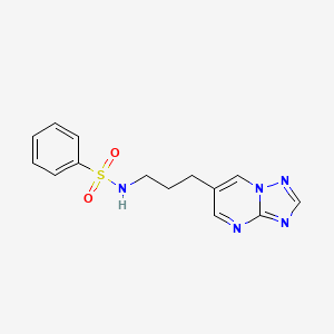 B2880076 N-(3-([1,2,4]triazolo[1,5-a]pyrimidin-6-yl)propyl)benzenesulfonamide CAS No. 1904057-71-1