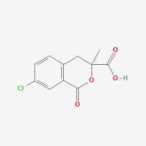 molecular formula C11H9ClO4 B2880078 7-Chloro-3-methyl-1-oxoisochromane-3-carboxylic acid CAS No. 42059-81-4; 924832-93-9