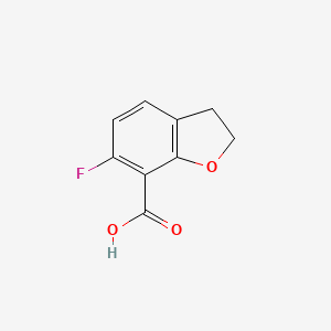 molecular formula C9H7FO3 B2880087 6-氟-2,3-二氢-1-苯并呋喃-7-羧酸 CAS No. 1779786-54-7